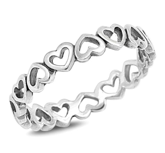 Heart link ring
